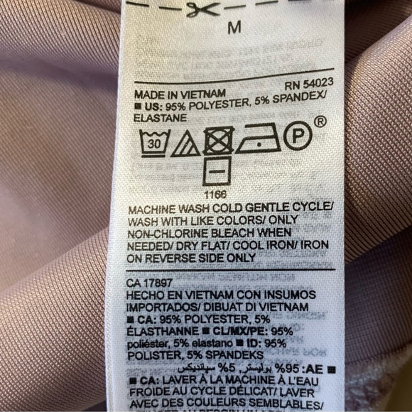 Elevated Basic T-shirt Velveteen Statement Top S-Sleeve Side Slit Dusty Rose M - Picture 10 of 12